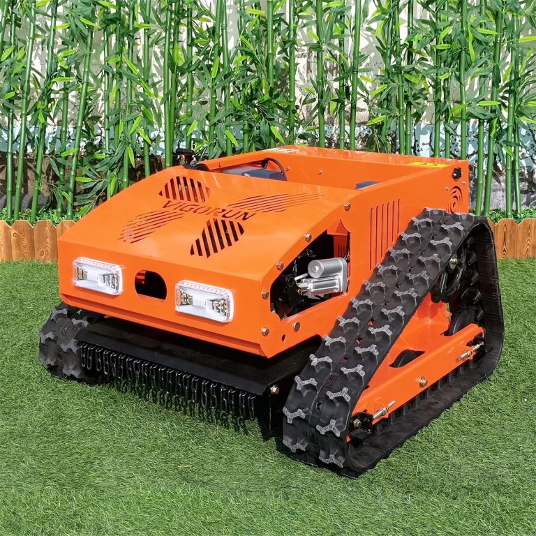 remote control rubber track community greening mowing robot China manufacturer factory