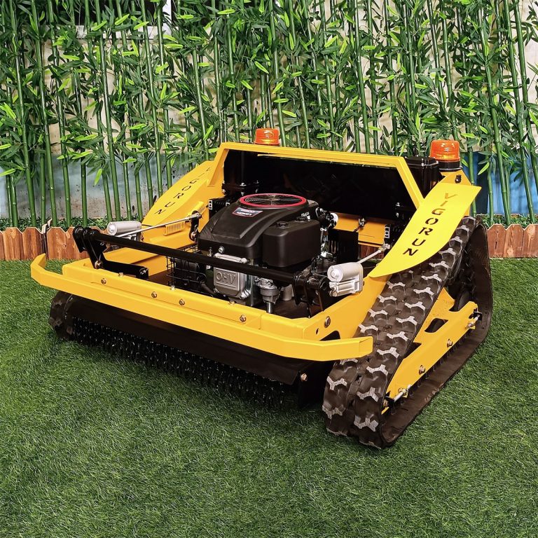 remote control rubber track greenhouse grass cutting machine for sale