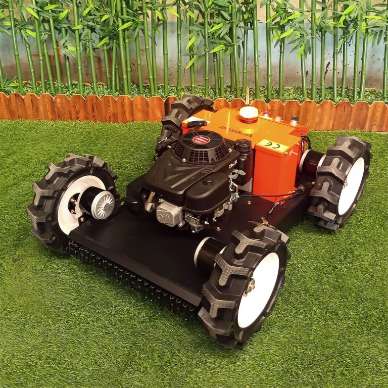 RC tracked grass cutter machine for rough terrain