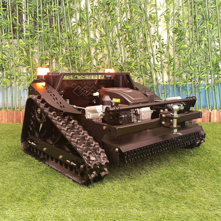 remote operated tracked front yard rotary mower China manufacturer factory